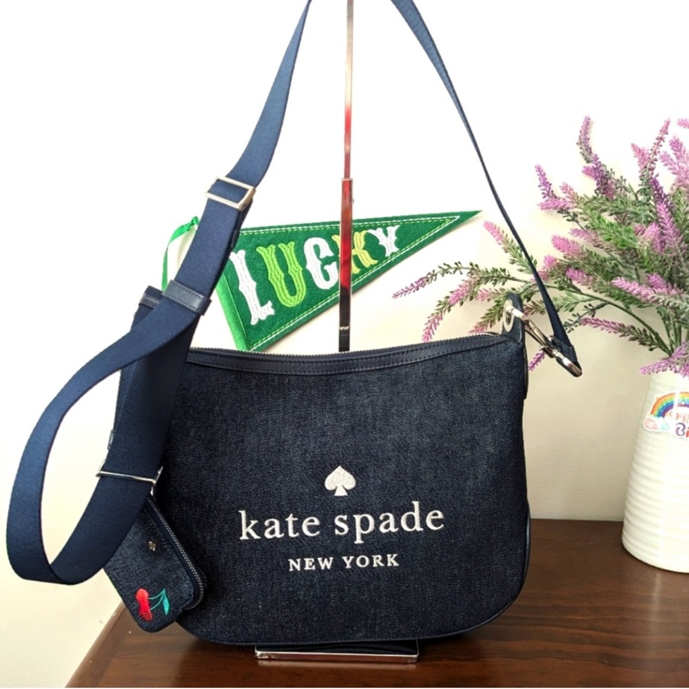 Kate Spade Rosie Denim Crossbody EUC